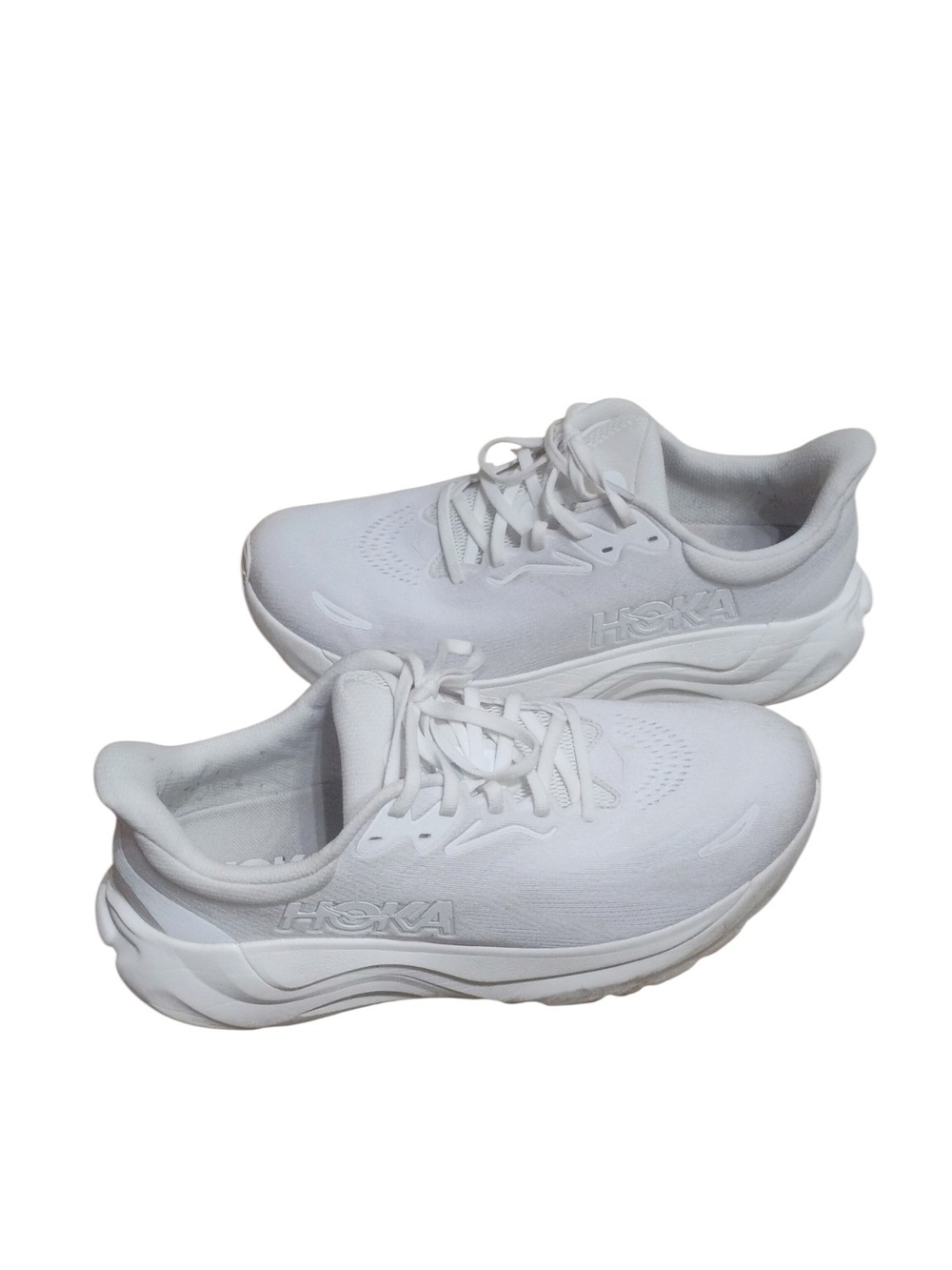 HOKA Lightweight All-White Mens Arahi Running Shoes Size 11 B